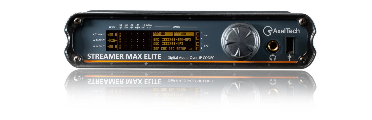 Encodeur Audio sur IP Streamer Max AxelTech