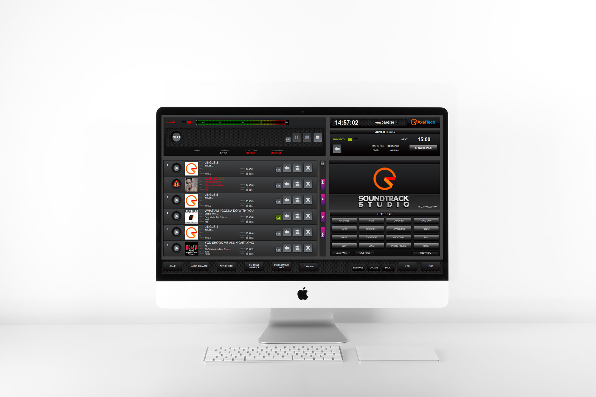 music scheduling system Soundtrack Studio AxelTech